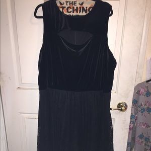 Lane Bryant Black Velvet Lace Dress Size 26
